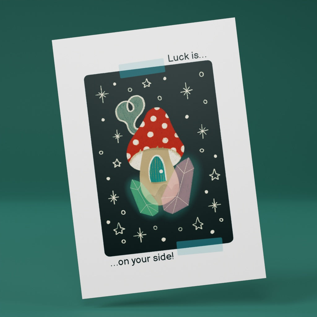 Lucky Mushroom Tarot Postcard