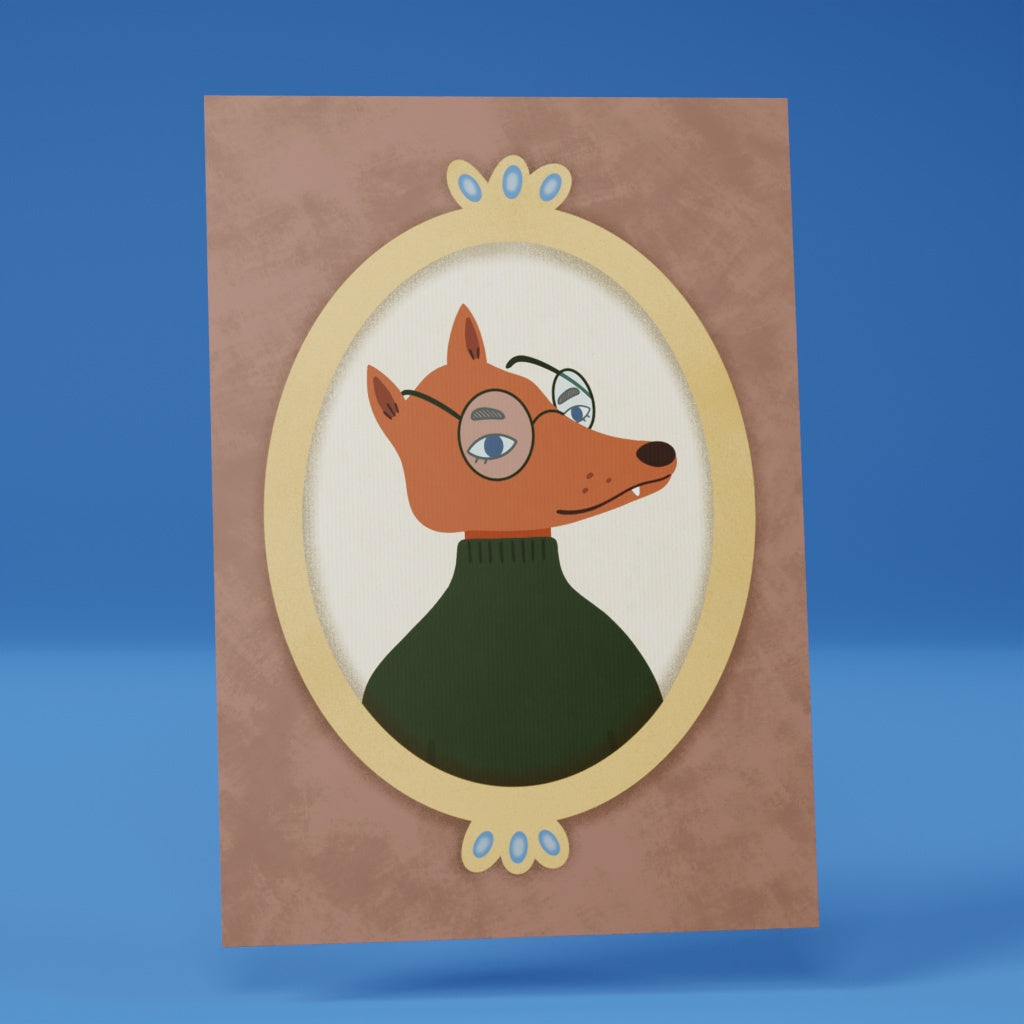 Mysterious Mr. Fox Postcard
