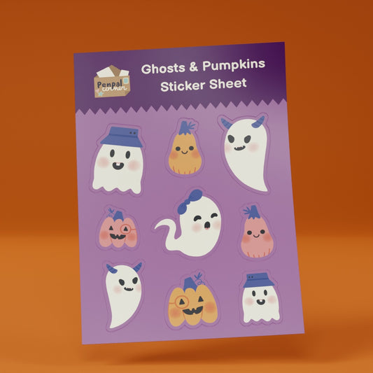 Ghosts & Pumpkins Sticker Sheet