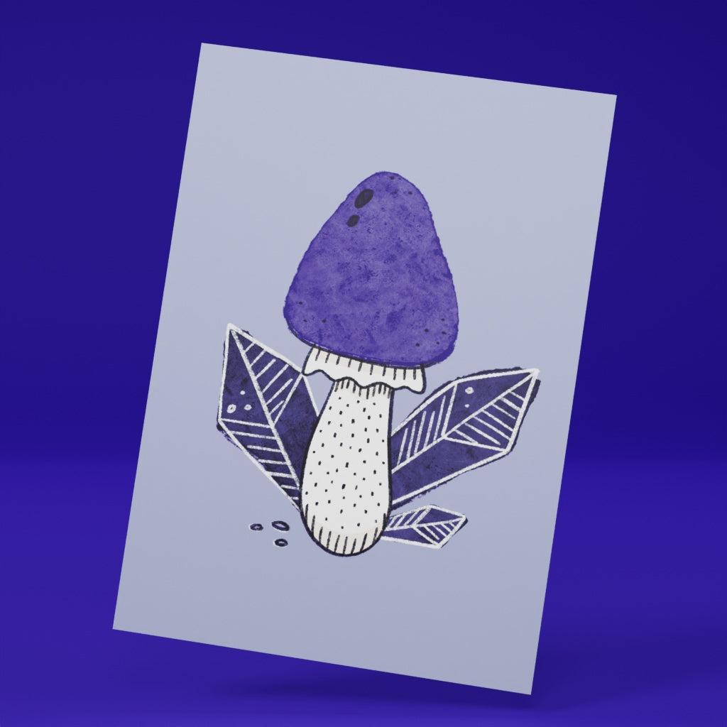 Crystal Mushroom Postcard