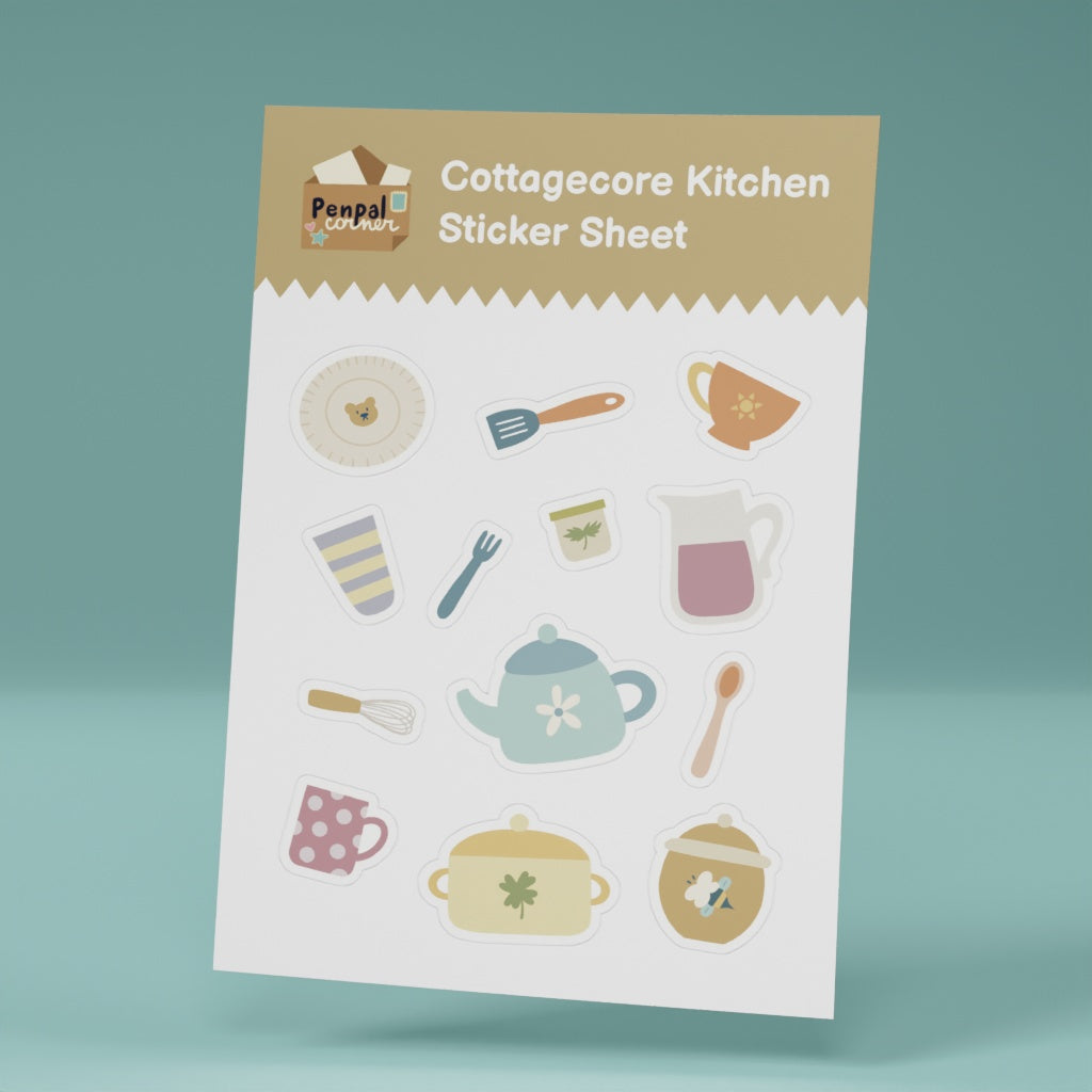 Cottagecore Kitchen Sticker Sheet