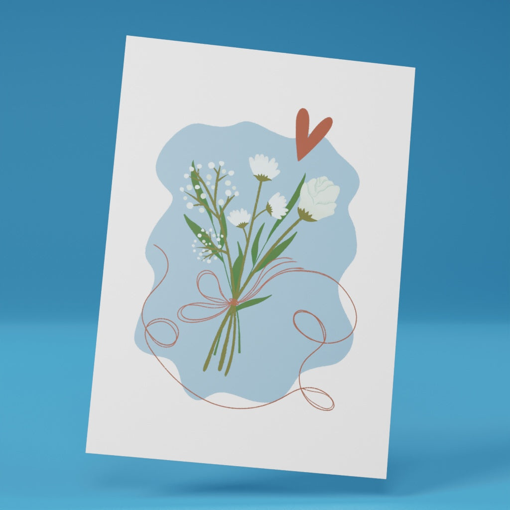 Heart Bouquet Postcard